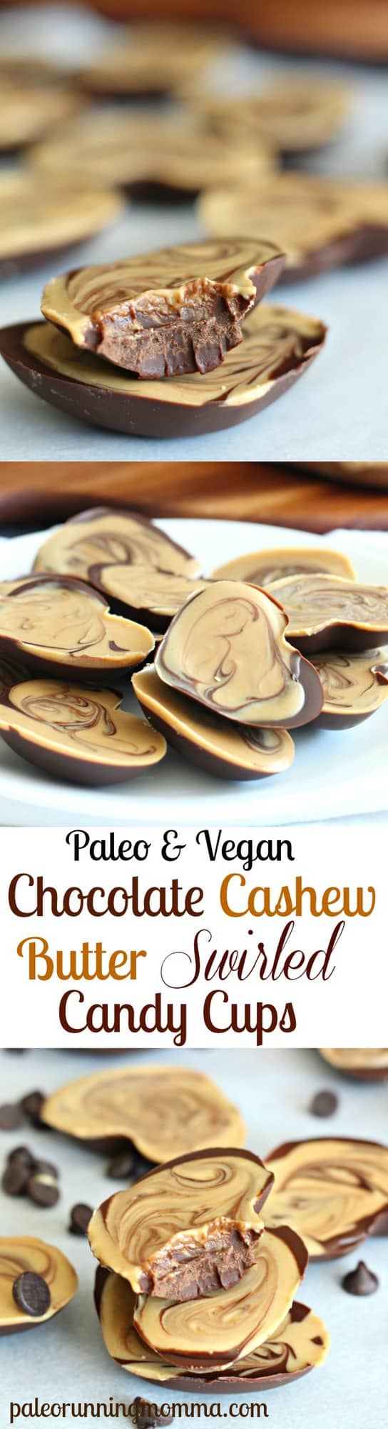 Chocolate Cashew Butter Candy Cups {Paleo & Vegan}
