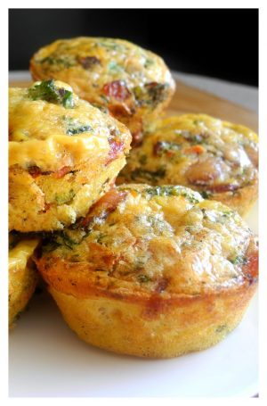 Sun-Dried Tomato Bacon Mini Frittatas {Paleo & Whole30}