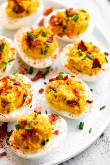 Bacon Deviled Eggs {Paleo, Whole30}