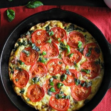 Sausage Tomato Basil Frittata {Paleo & Whole30}