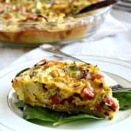 Brussels, Sausage Bacon Quiche with Sweet Potato Crust