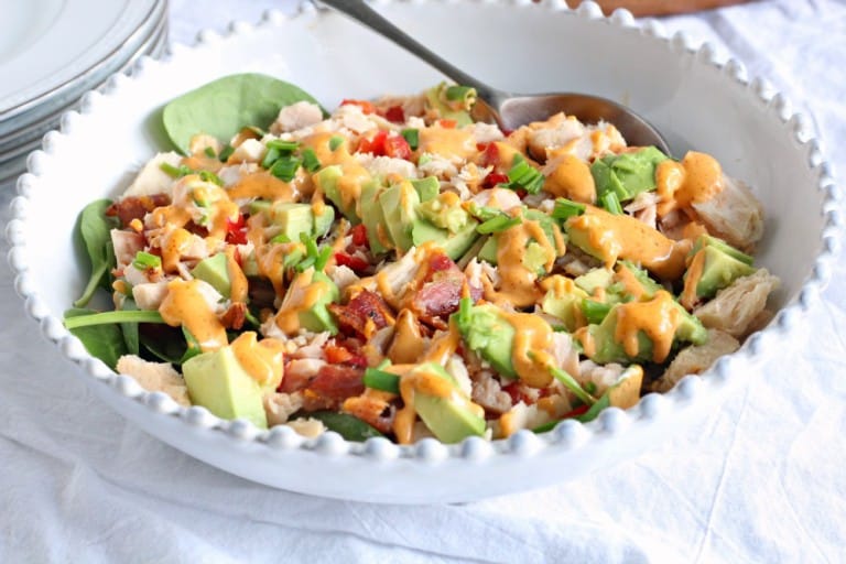 Paleo Tuna Salad with Avocado, Bacon and Chipotle Aioli