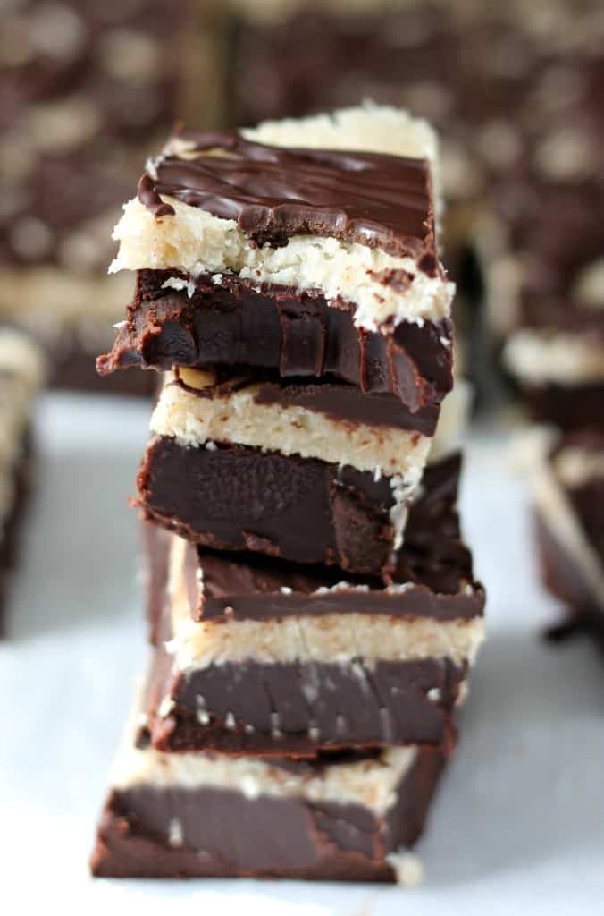 Layered Chocolate Coconut Fudge {Paleo & Vegan}