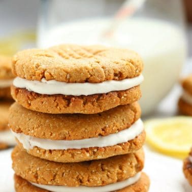 Lemon Coconut Cream Sandwich Cookies {Paleo}
