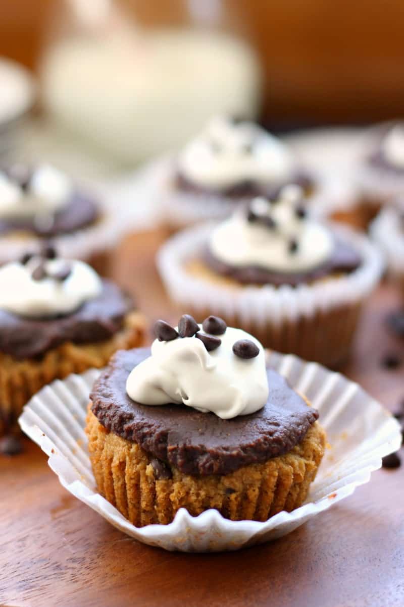 Chocolate chip cookie cupcakes - paleo and dairy free