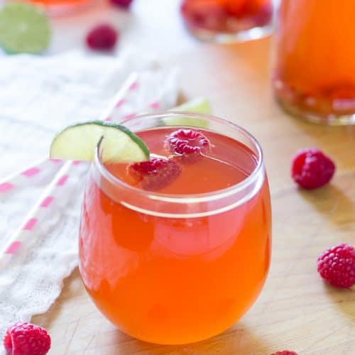 Raspberry Lime Homemade Kombucha {Whole30}