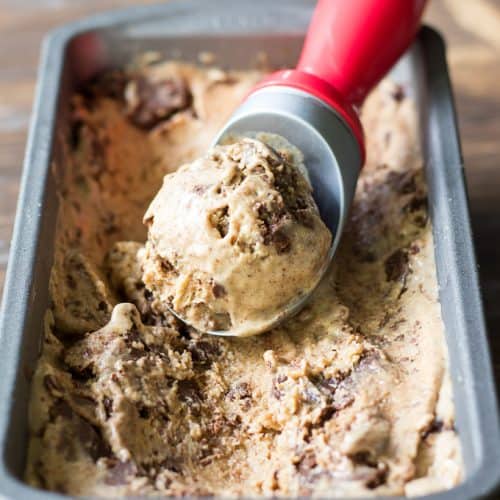 Almond Butter Chocolate Fudge Chunk Ice Cream {Paleo & Vegan}