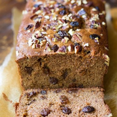 Cinnamon Raisin Paleo Breakfast Bread {Gluten Free, Dairy Free}