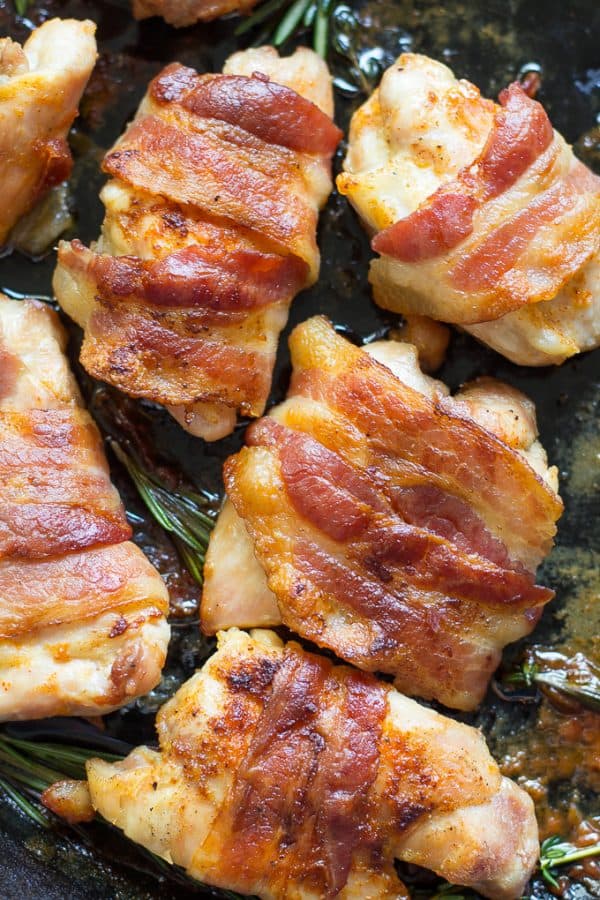 One-Pan Paleo Bacon Wrapped Chicken {Whole30}
