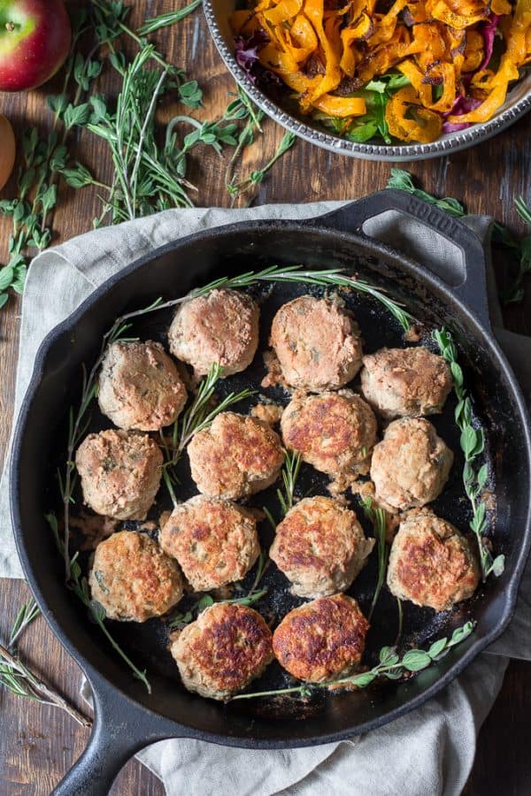 Easy Paleo Turkey Meatballs With Apples And Herbs