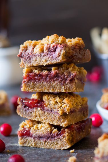 Paleo Cookie Crumb Cranberry Bars - The Paleo Running Momma