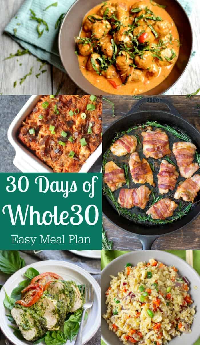 30 Days Of Whole30 {easy Meal Plan Recipes } Paleo