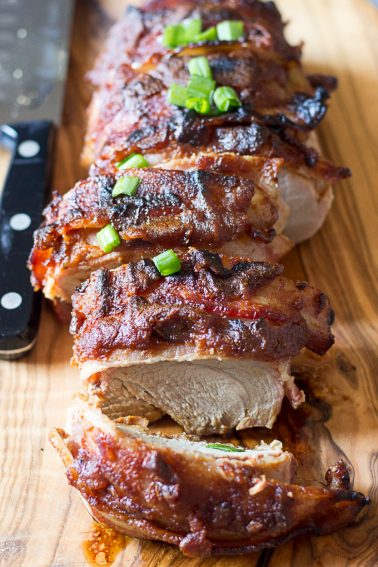 Paleo and Whole30 Bacon Wrapped Pork Tenderloin