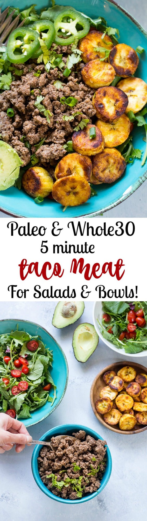Whole30 & Paleo Taco Salad Bowls • The Farmstead Chick