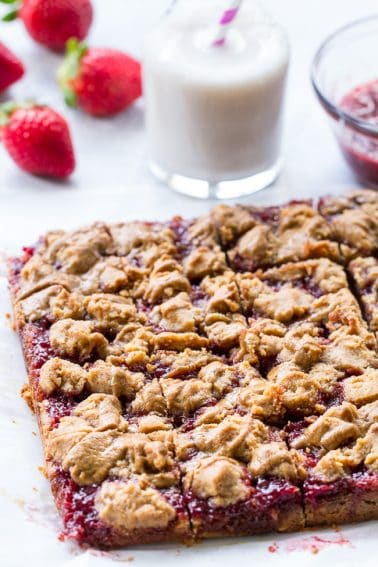 Almond Butter & Jelly Cookie Bars {Paleo & Vegan} - The Paleo Running Momma