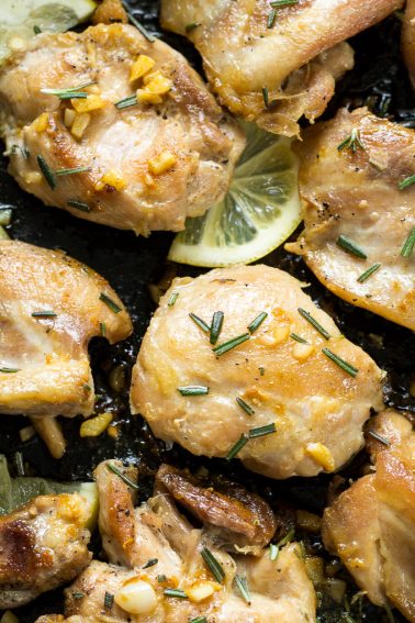 Easy Lemon Garlic Chicken Thighs {Paleo & Whole30} - The Paleo Running ...