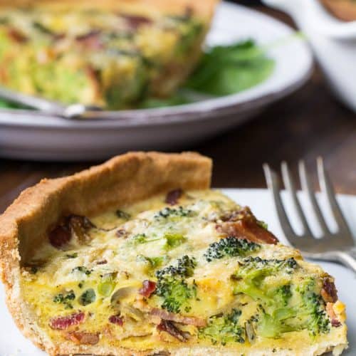 Paleo Broccoli Quiche with Bacon - The Paleo Running Momma