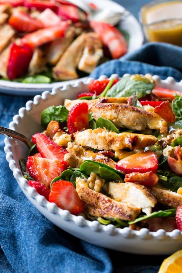 Paleo Chicken Bacon And Strawberry Salad With Orange Balsamic Vinaigrette The Paleo Running Momma 9348