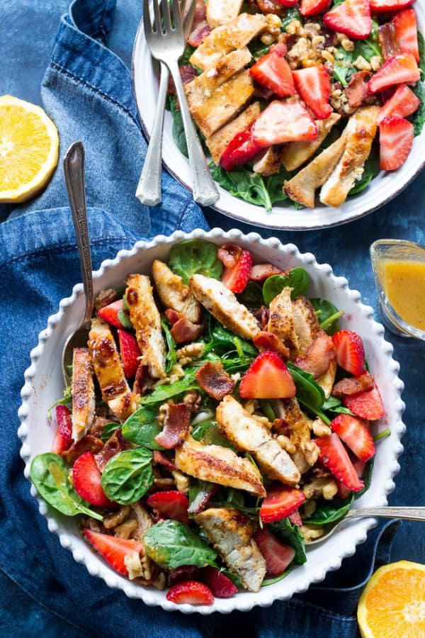 Paleo Chicken Bacon And Strawberry Salad With Orange Balsamic Vinaigrette The Paleo Running Momma 1465