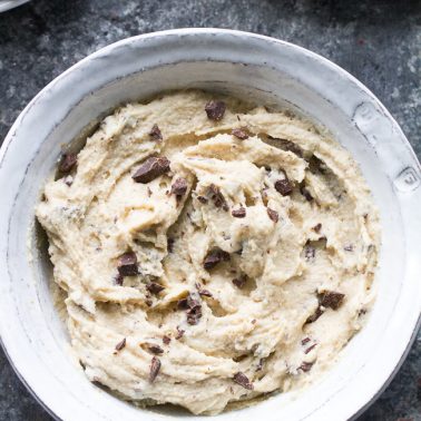 Chocolate Chip Cheesecake Dip {Paleo & Vegan} | Paleo Running Momma