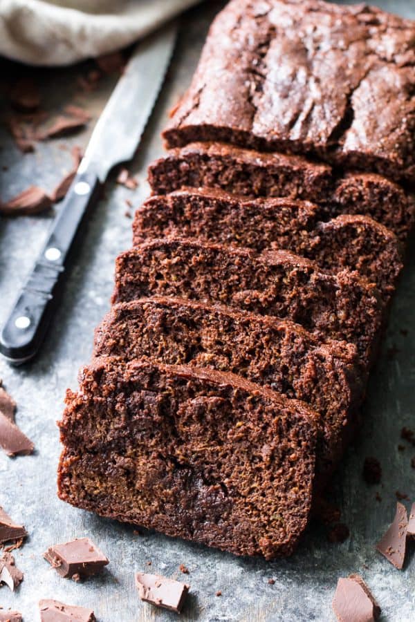 Double Chocolate Zucchini Bread {Paleo, Gluten Free}