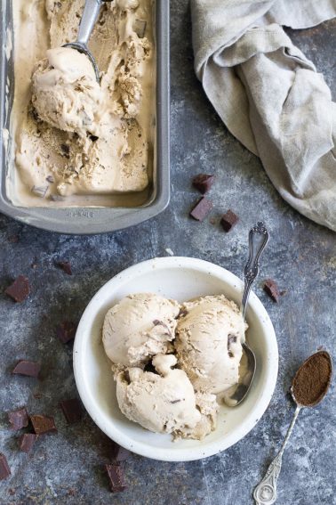 Espresso Chocolate Chip Ice Cream {Paleo & Vegan}