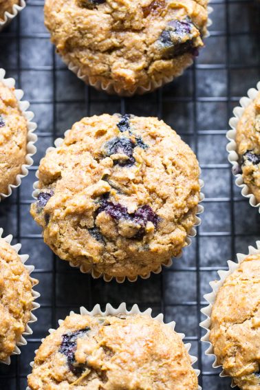 Blueberry Zucchini Muffins {Paleo, GF, DF} - The Paleo Running Momma