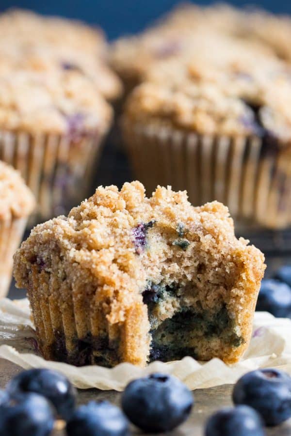 Paleo Blueberry Muffins with Crumb Top {Gluten-Free, Dairy-Free}