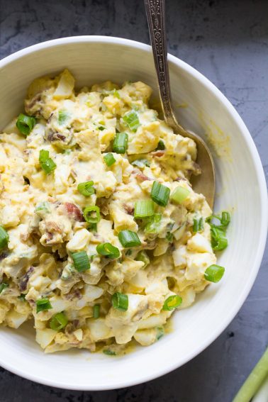 Paleo Egg Salad with Bacon and Scallions {Whole30, Low Carb}