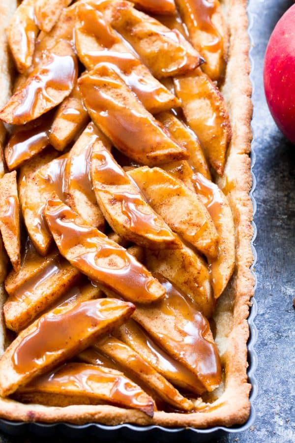 Salted Caramel Apple Tart Grain Free Paleo The Paleo Running Momma 7126