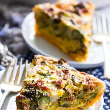 Paleo Quiche with Butternut Crust, Veggies, and Sausage {Whole30} - The ...