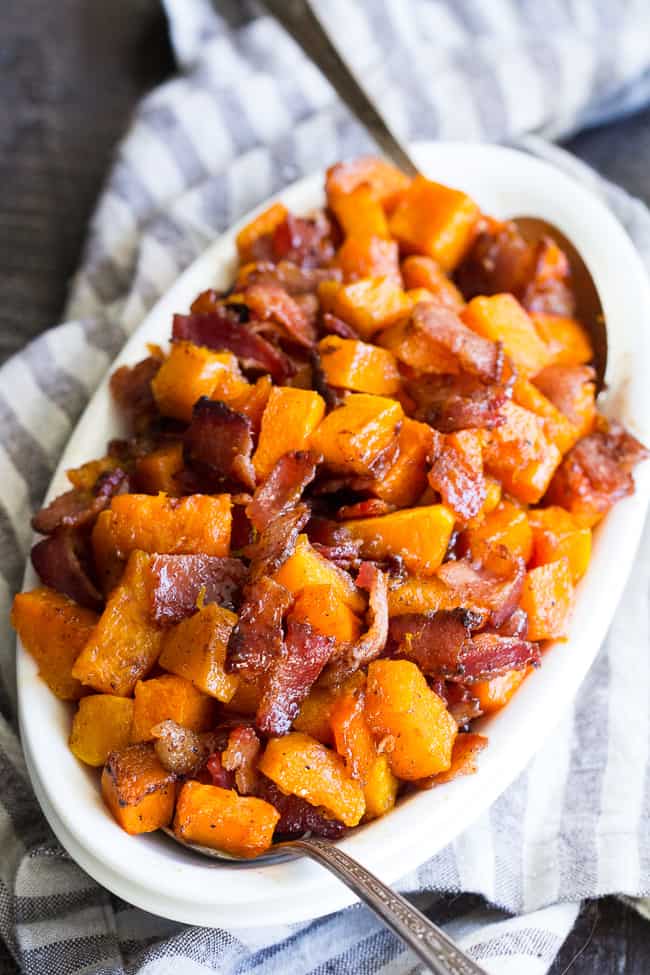 Skillet Buttercup Squash with Bacon
