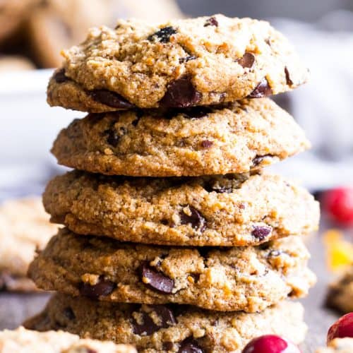 Cranberry Orange Chewy Chocolate Chip Cookies {Paleo & Vegan} - The ...