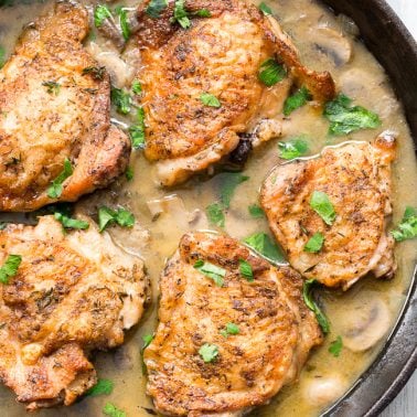 Crispy Paleo Chicken with Creamy Mushroom Sauce {Whole30, Keto} - The ...