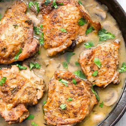 Crispy Paleo Chicken With Creamy Mushroom Sauce Whole30 Keto The Paleo Running Momma