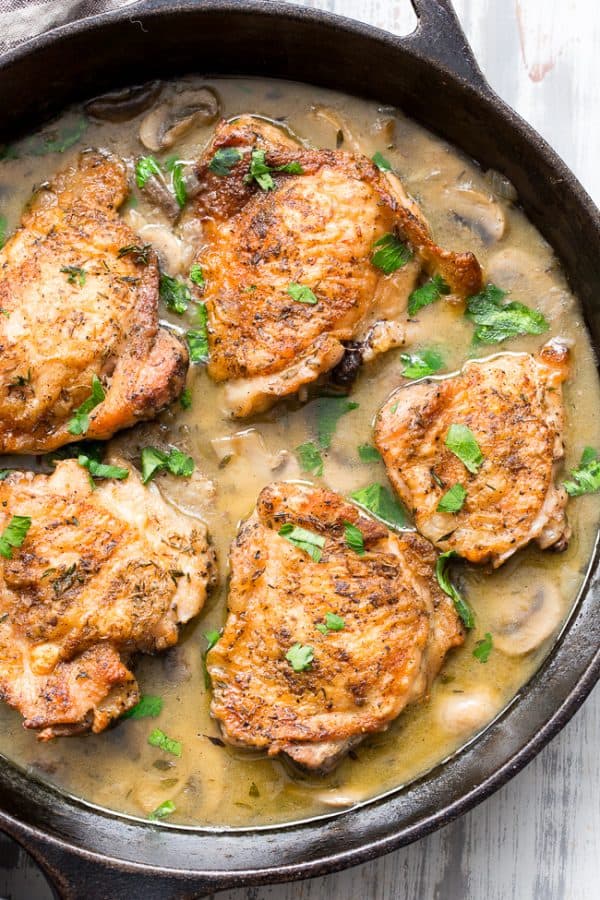 Crispy Paleo Chicken with Creamy Mushroom Sauce {Whole30, Keto} - The ...