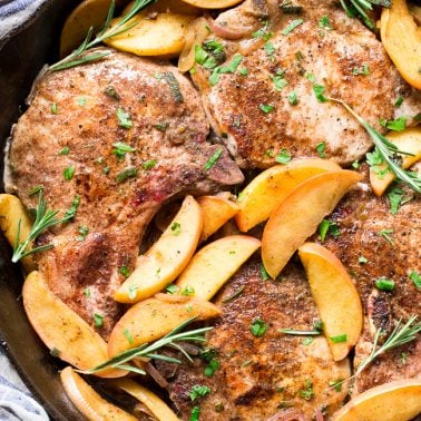 One-Skillet Pork Chops with Apples {Paleo, Whole30} - The Paleo Running ...