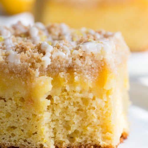 Lemon Crumb Cake with Creamy Lemon Curd {Paleo} - The Paleo Running Momma
