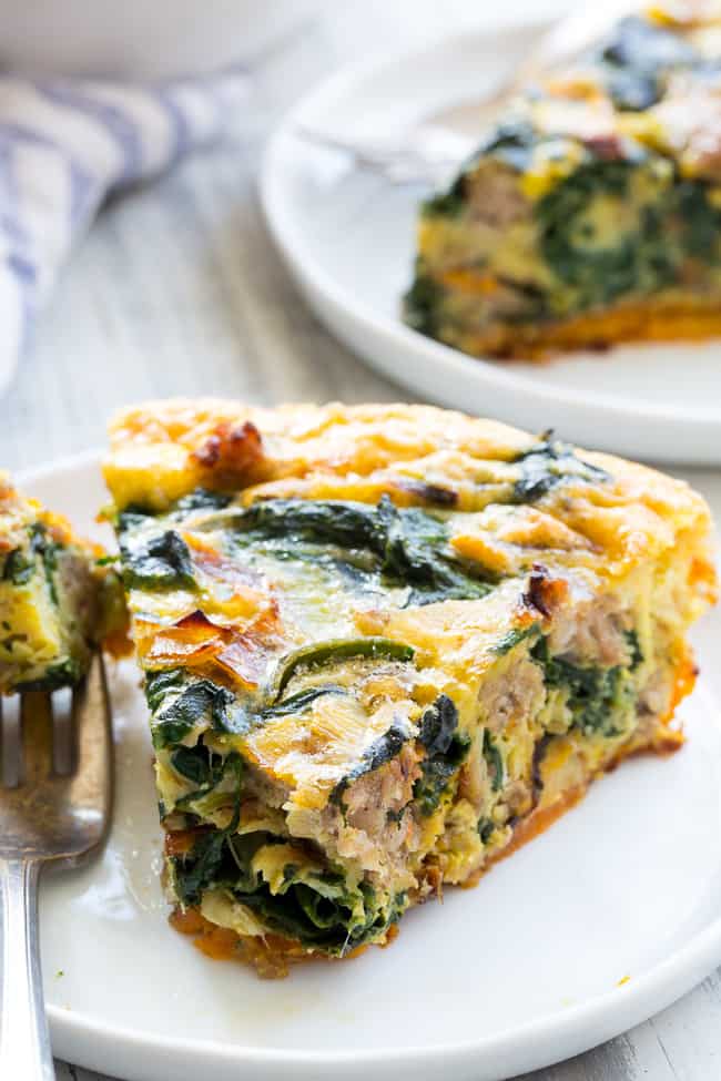 Sausage, Leek, and Spinach Quiche {Paleo, Whole30} - The Paleo Running ...
