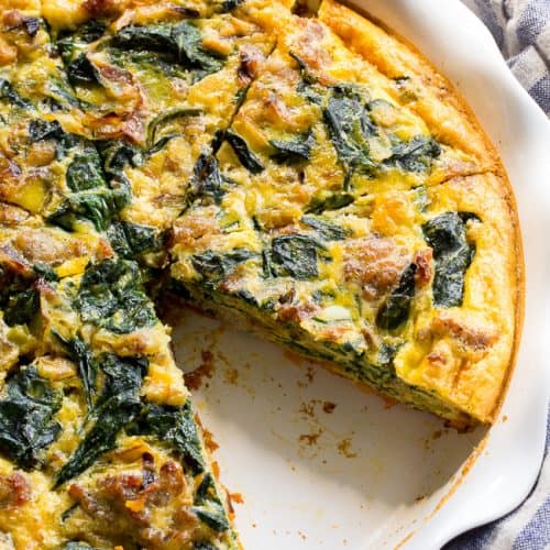 Sausage, Leek, and Spinach Quiche {Paleo, Whole30} - The Paleo Running ...