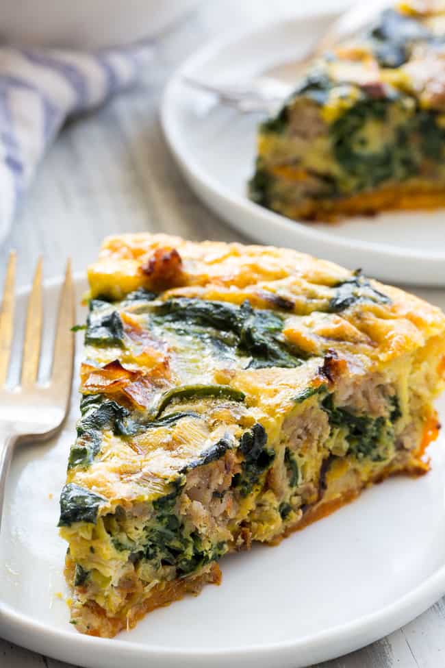 Sausage, Leek, and Spinach Quiche {Paleo, Whole30} - The Paleo Running ...