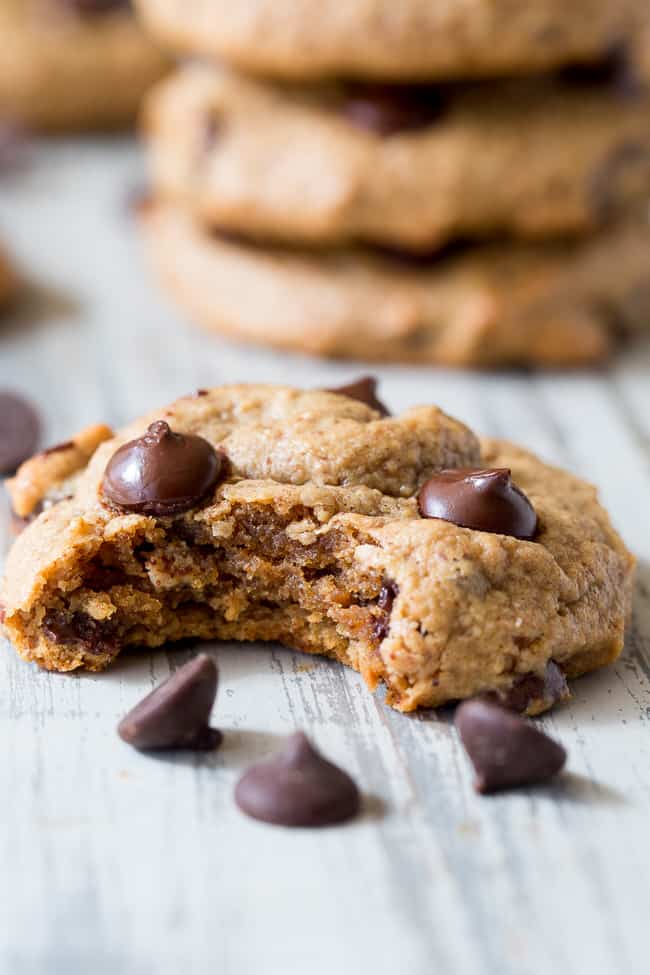 Chewy Chocolate Chip Cookies with Almond Butter {Paleo, GF, DF} - The ...