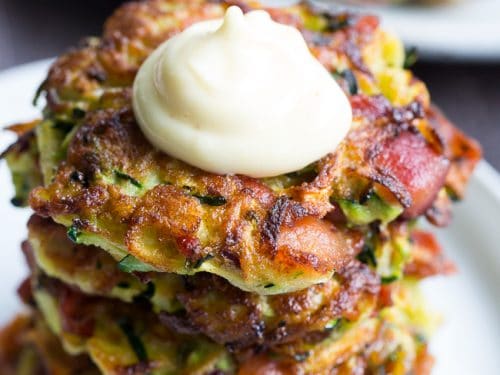 Zucchini pancake, zucchini spam pancake, zucchini pancake, zucch