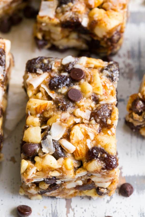 No Bake Granola Bars with Raisins and Chocolate Chips {Grain Free ...