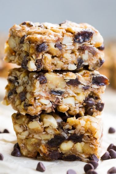 No Bake Granola Bars with Raisins and Chocolate Chips {Grain Free ...