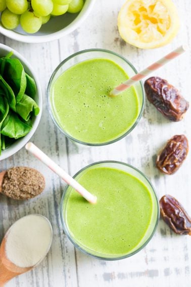 Paleo Green Smoothie With Protein {No Added Sugar, Vegan Option} - The ...