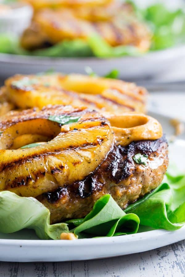 Grilled Hawaiian Chicken Burgers Paleo Whole30 The Paleo Running Momma