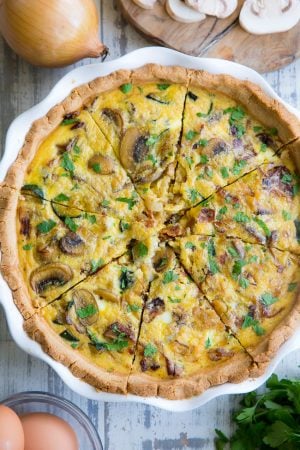 Bacon, Caramelized Onion and Veggie Quiche {Paleo, GF, DF} - The Paleo ...