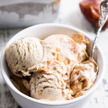 Paleo and Vegan Salted Caramel Ice Cream - The Paleo Running Momma