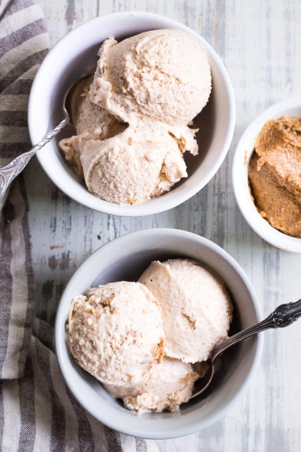 No-Churn Almond Butter Fudge Ice Cream {Paleo, Vegan}